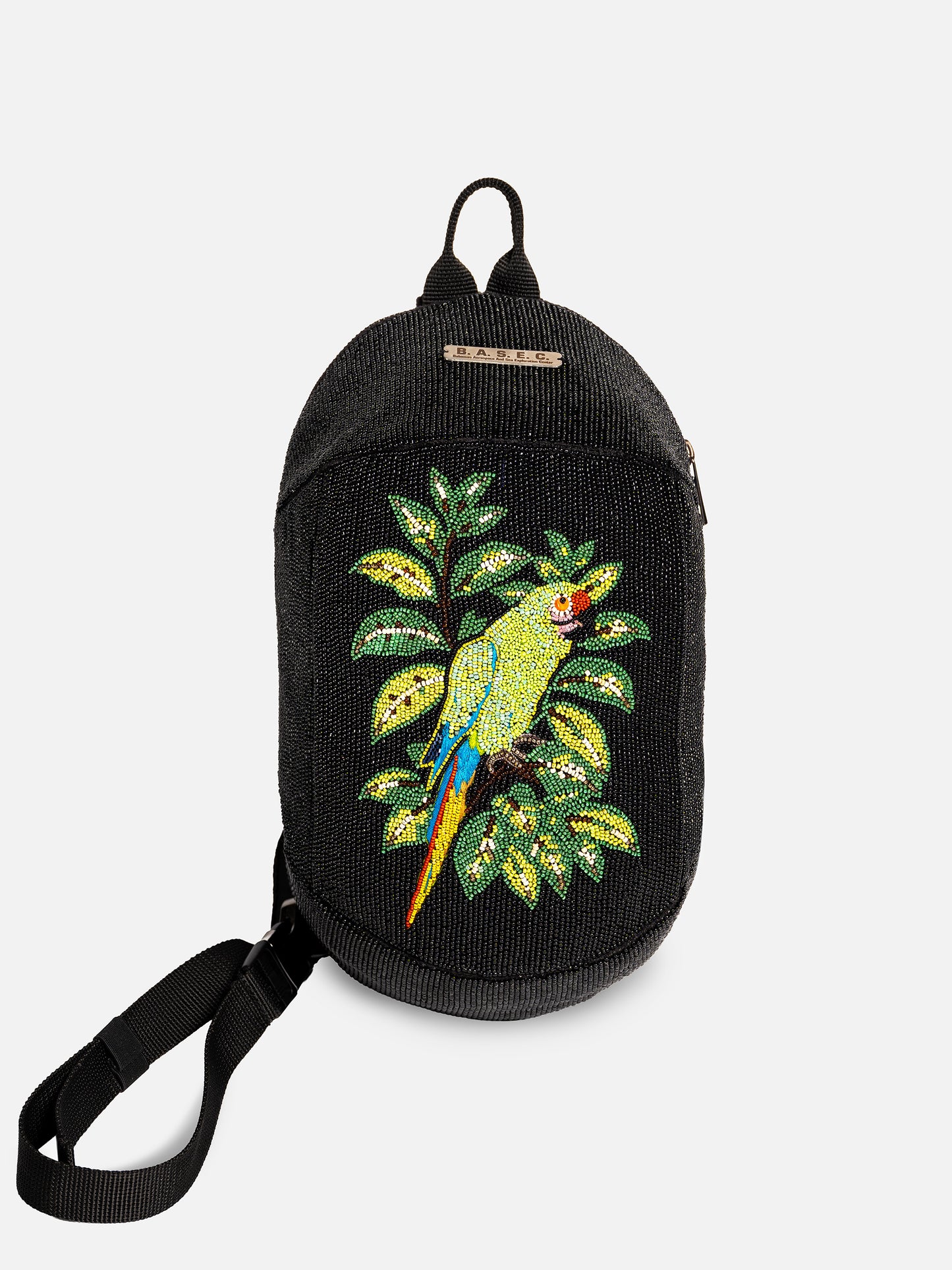 Black Bahama Parrot Crossbody Sling